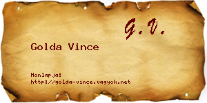 Golda Vince névjegykártya